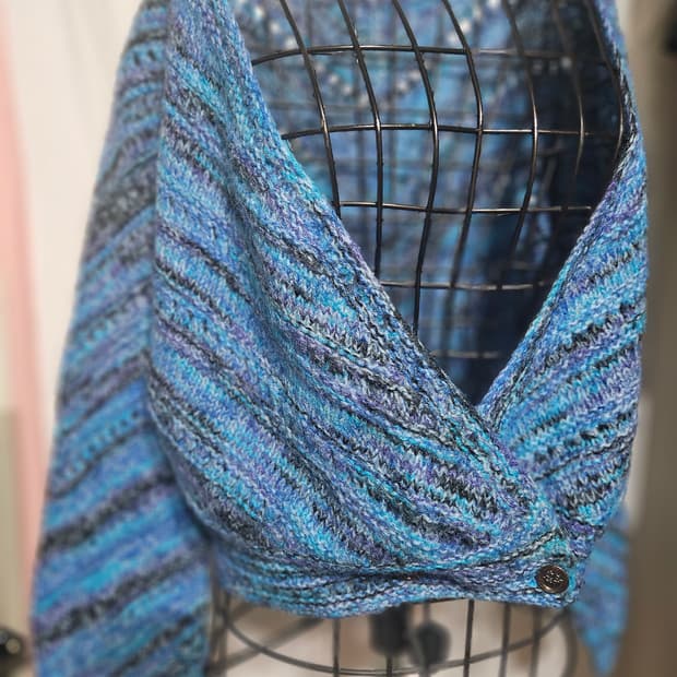 믹스컬러 니트 가디건