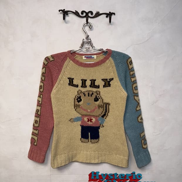 HYSTERIC GLAMOUR lettering wool knit