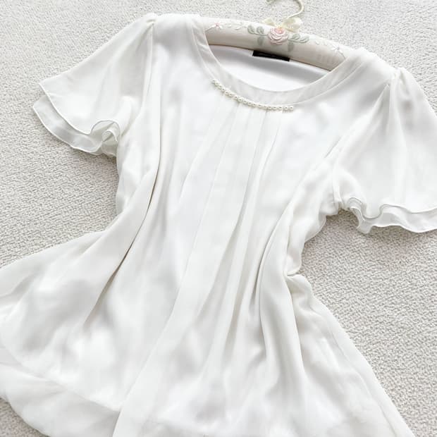 생크림화이트 ♥ 샤베트 블라우스