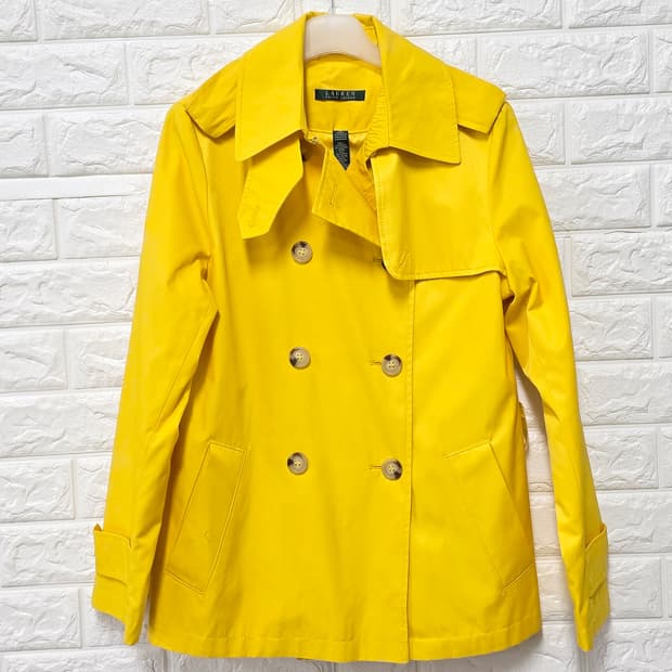 택포// 폴로랄프로렌 옐로우 트렌치코트 S