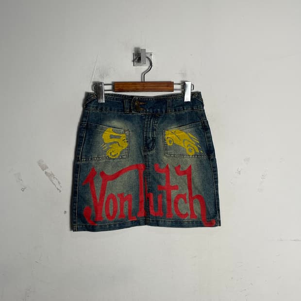 Von Dutch 데님 미니스커트
