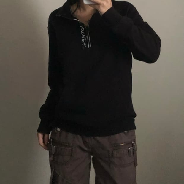 노스페이스 반집업 맨투맨