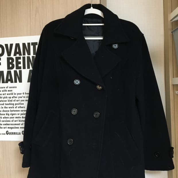 빈티지 미디기장 코트