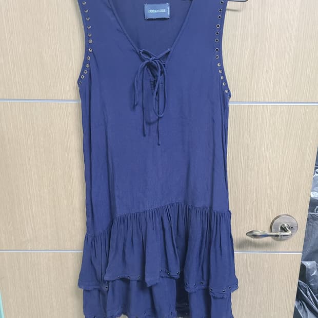 쟈딕앤볼테르 블루 민소매 원피스