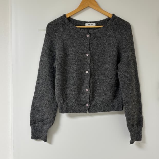 차콜 라운드 가디건