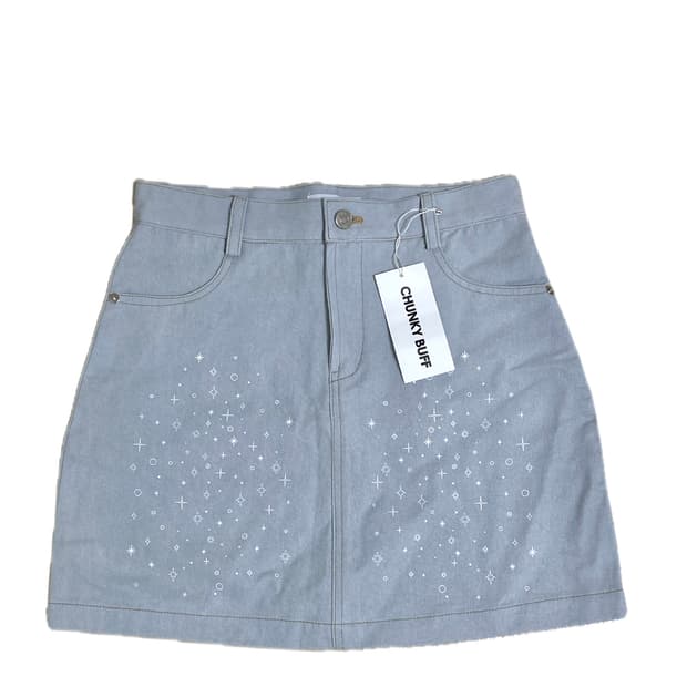 Chunky buff 데님 스커트