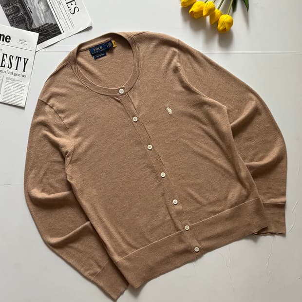 Polo 폴로랄프로렌 QR 베이지 가디건