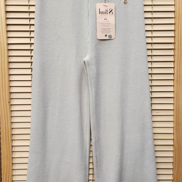 (새상품)위뜨 골지니트 와이드 팬츠