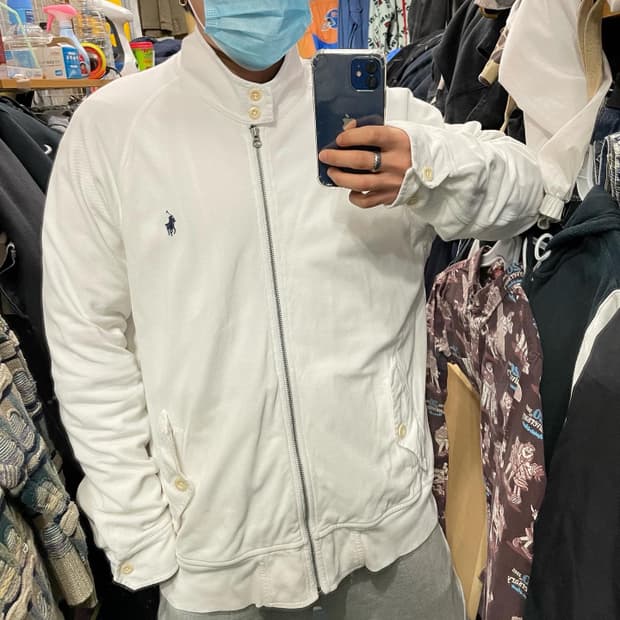 90-00년대 폴로 화이트 바라쿠타 PK재질 자켓