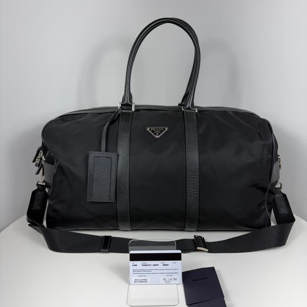 프라다 V19S 나일론 보스턴백
