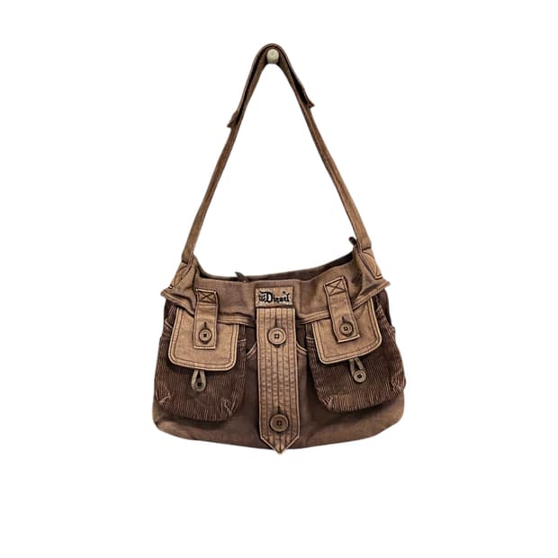 Diesel 디젤 코듀로이 워싱 브라운 크로스백