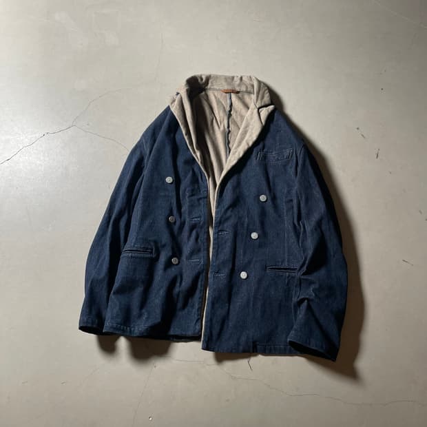 캐피탈 Denim Double-Breasted Jacket
