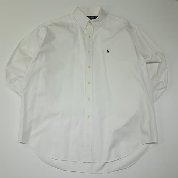 CL702 XL 폴로 90s 미국판 코튼 버튼다운 화이트 셔츠 남방