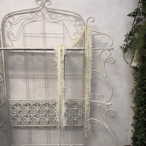 Ivory grunge fairy lace scarf 