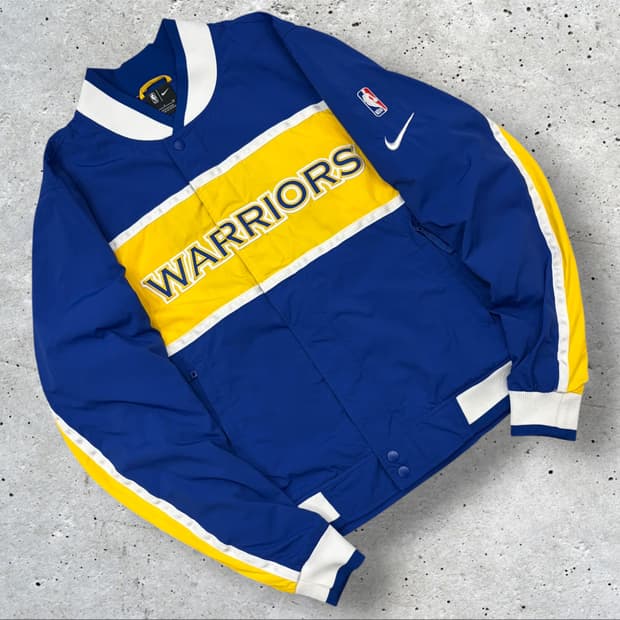 [S] 나이키 NBA 골든스테이트 워리어스 야구 잠바 블루 E328