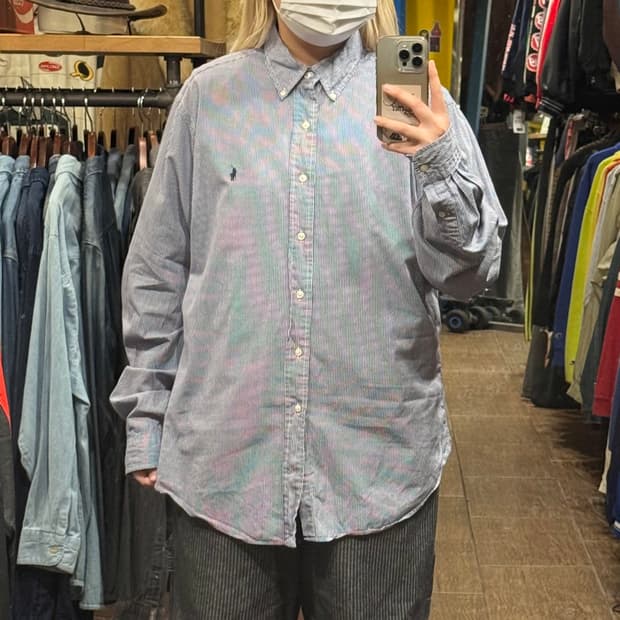 [HI] 폴로 랄프로렌 긴팔셔츠 체크 블루
