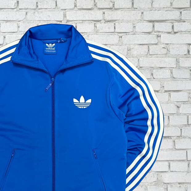 아디다스 파이어버드 블루 빈티지 져지 85