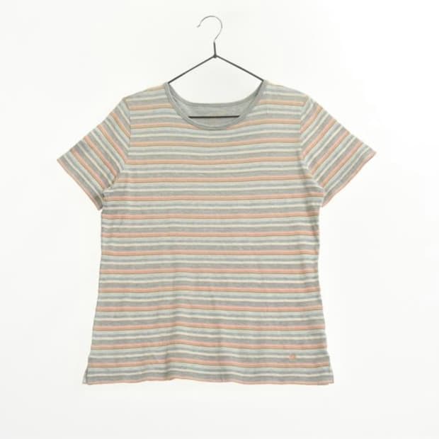 스트라이프 반팔 셔츠