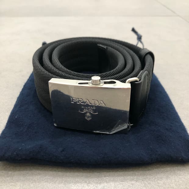 프라다 이태리 스포츠 패브릭 벨트 95/38