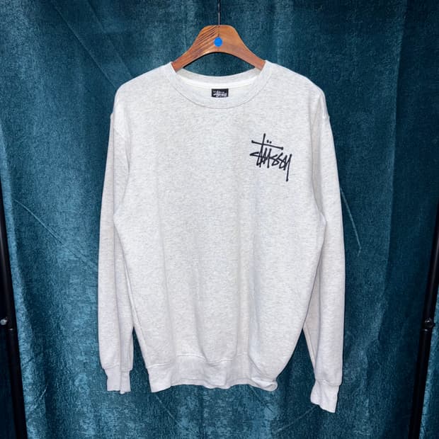 (M) 스투시 백로고 기모 맨투맨