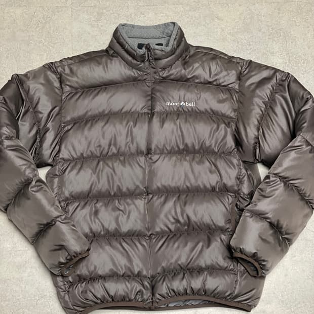 빈티지 몽벨 라이트 알파인 구스 다운 패딩 자켓 초코 브라운 모카 무스