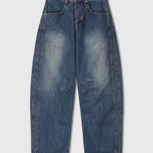 [0] DIVEIN 다이브인 WIDE CURVED DENIM PANTS