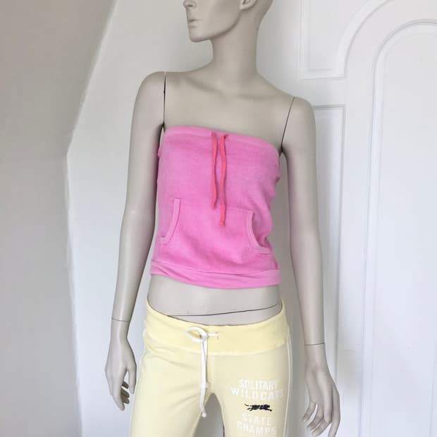 Y2K Terry Pink Tube Top