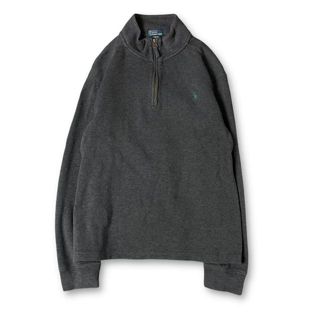 폴로랄프로렌 그린포니 그레이 반집업 긴팔 니트 L(14-16)