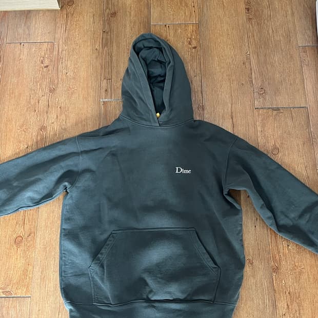 다임 클래식 스몰 로고 후드티 그린