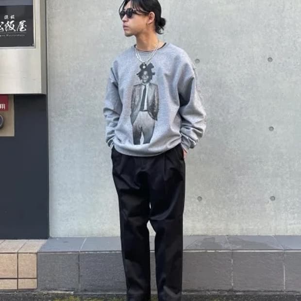 새상품) 와코마리아 플리티드 트라우저 블랙 XL