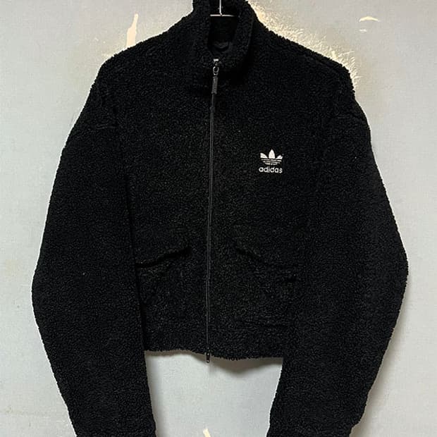 아디다스 테디자켓 여자 후리스 추동복 크롭점퍼 S 90 55