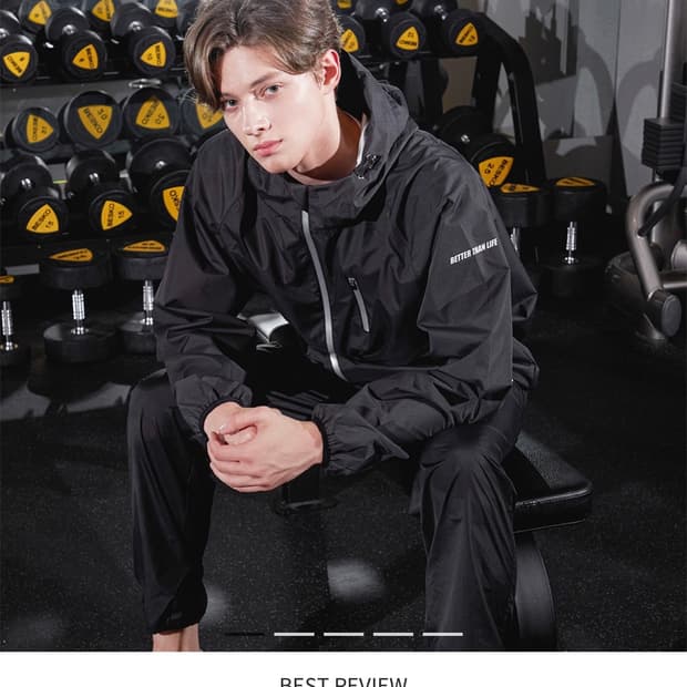 배러댄라이프 부스터슈트 다이어트 땀복 후드집업(블랙/3xl/택만뗀새상품)