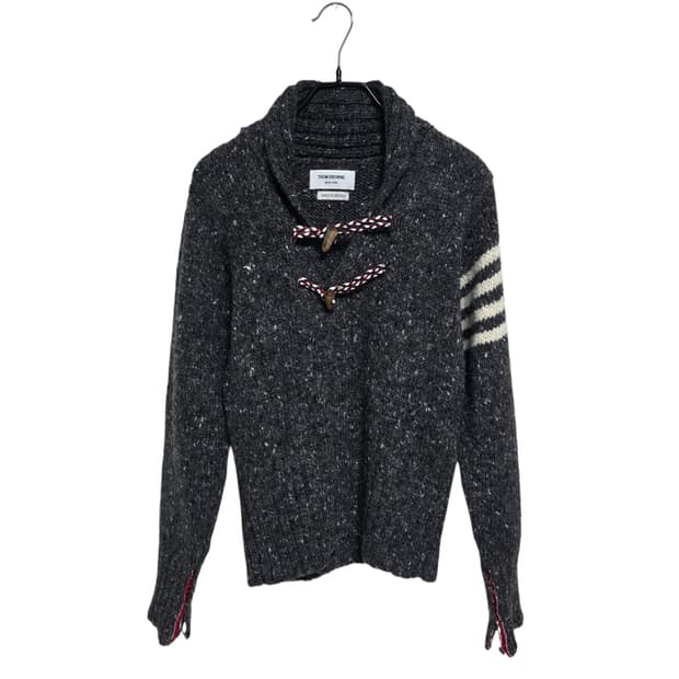 톰브라운 4바 숄카라 케이블 니트