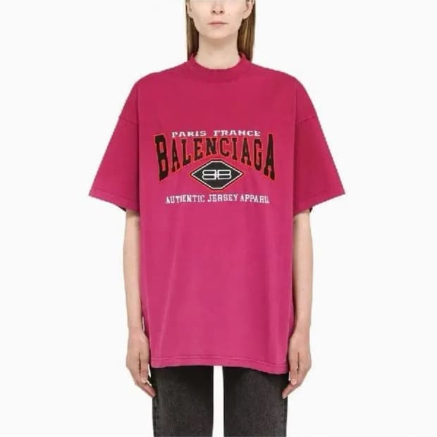 발렌시아가 어센틱 오버핏 반팔 티셔츠 S