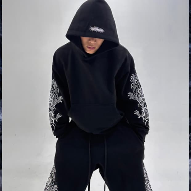 왓더파티 드래곤 후디 (자수)