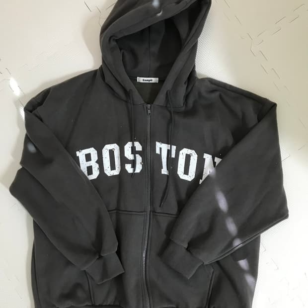 빈티지 보스턴 기모 후드집업