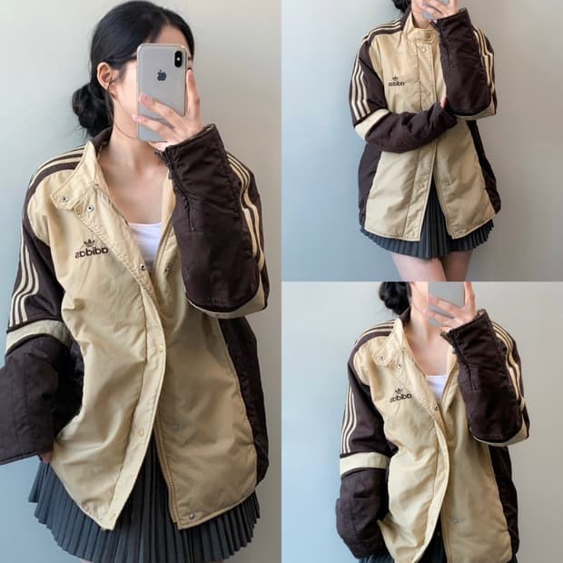 아디다스 브라운 점퍼