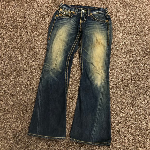 트루릴리전 Rainbow Joey 플레어 부츠컷 데님 팬츠