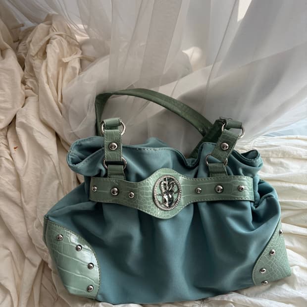 민트 빈티지 숄더백