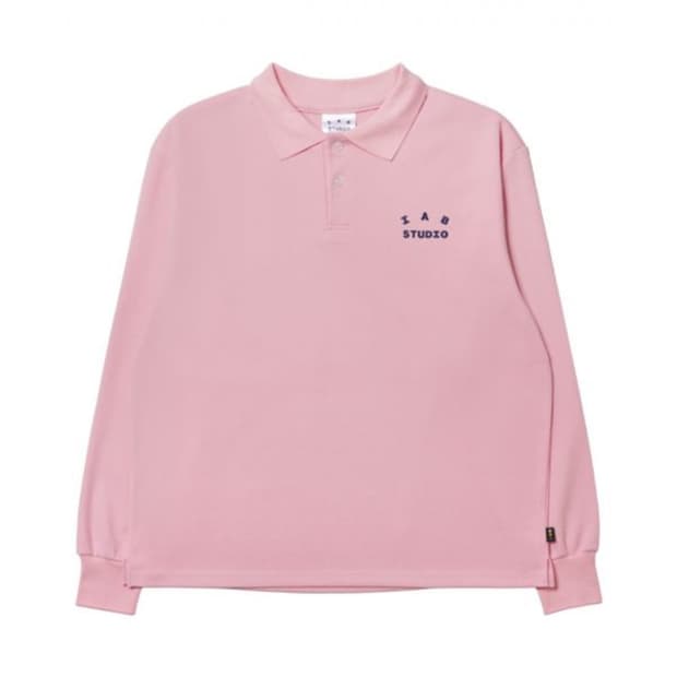 아이앱 스튜디오 피케 롱슬리브 핑크