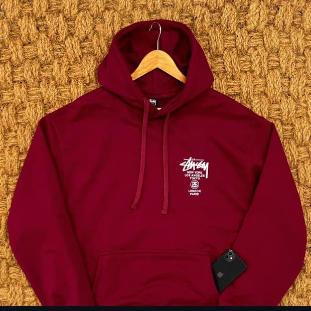 스투시 월드투어 백로고 후드