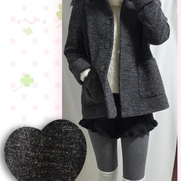 챠콜 울 보카시 자켓