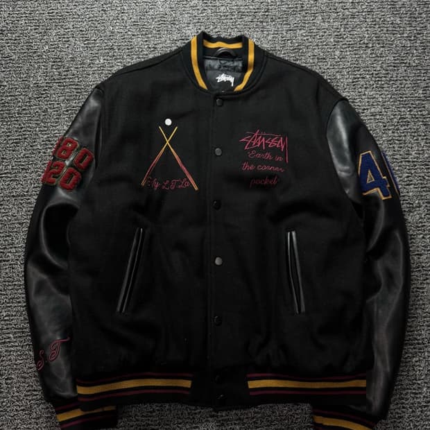 스투시 40주년 바시티자켓