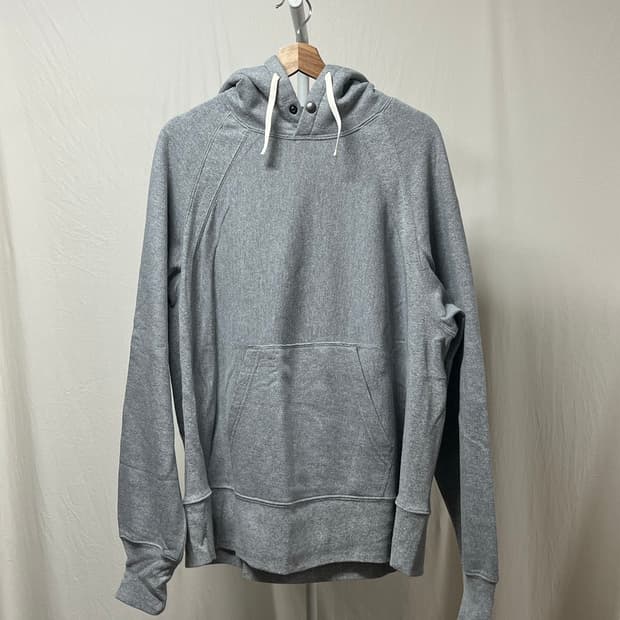 Engineered garments snap hoodie gray