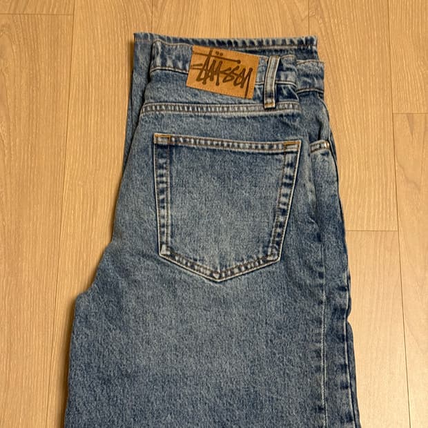 스투시 클래식 진 데님 워시드 블루 30