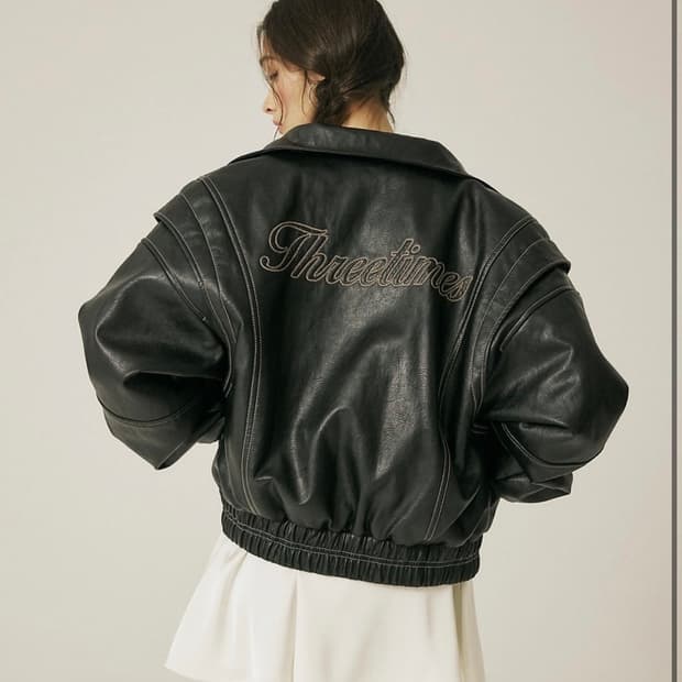 (레드벨벳 조이 착용) 쓰리타임즈 카이 레더자켓