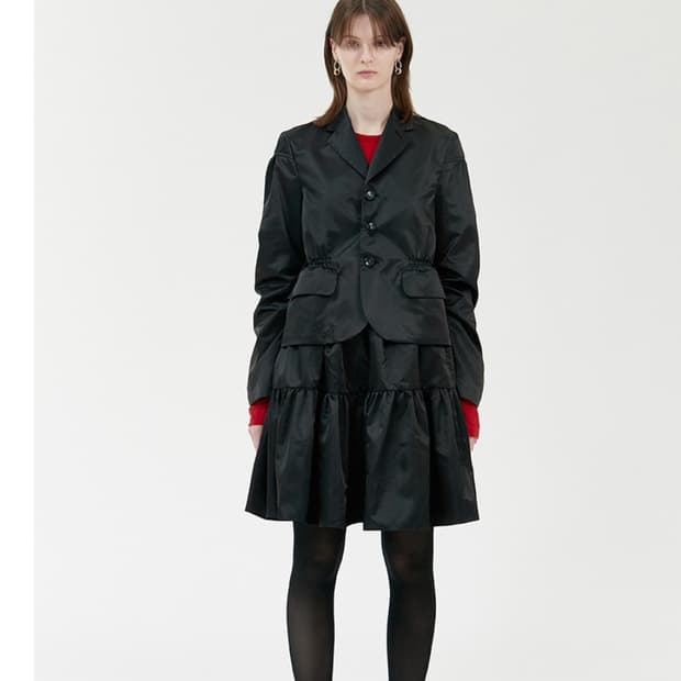 Gyeong Twisted Sleeve Blazer_Black