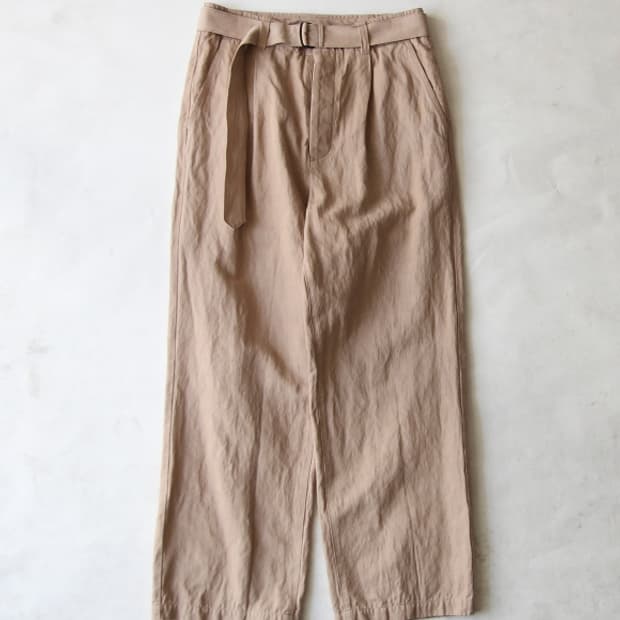 네스트로브컨팩트 도스킨 코튼린넨 벨티드 팬츠