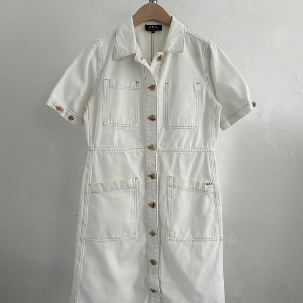 A.P.C. 아페쎄 도미닉 화이트 데님 원피스