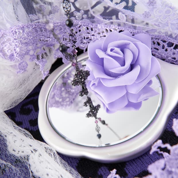 Anna sui 비즈 큐빅 시크릿 키 팬던트 목걸이